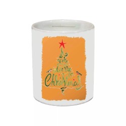 salvadanaio 8 x10 ceramica scritta buon natale merry christmas regalo uomo donna