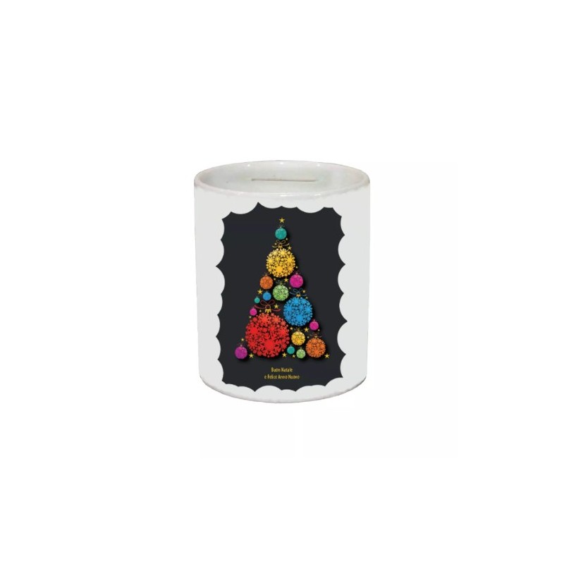 salvadanaio ceramica scritta buon natale felice anno nuovo regalo uomo donna