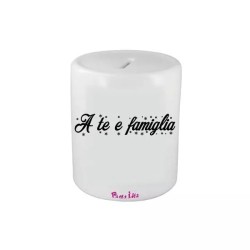 salvadanaio in ceramica scritta a te e famiglia idea regalo natale