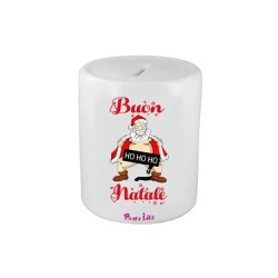 salvadanaio in ceramica scritta buon natale ho ho ho idea regalo babbo natale