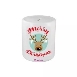 salvadanaio in ceramica scritta merry christmas idea regalo natale