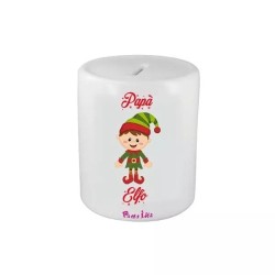 salvadanaio in ceramica scritta papa' elfo idea regalo natale