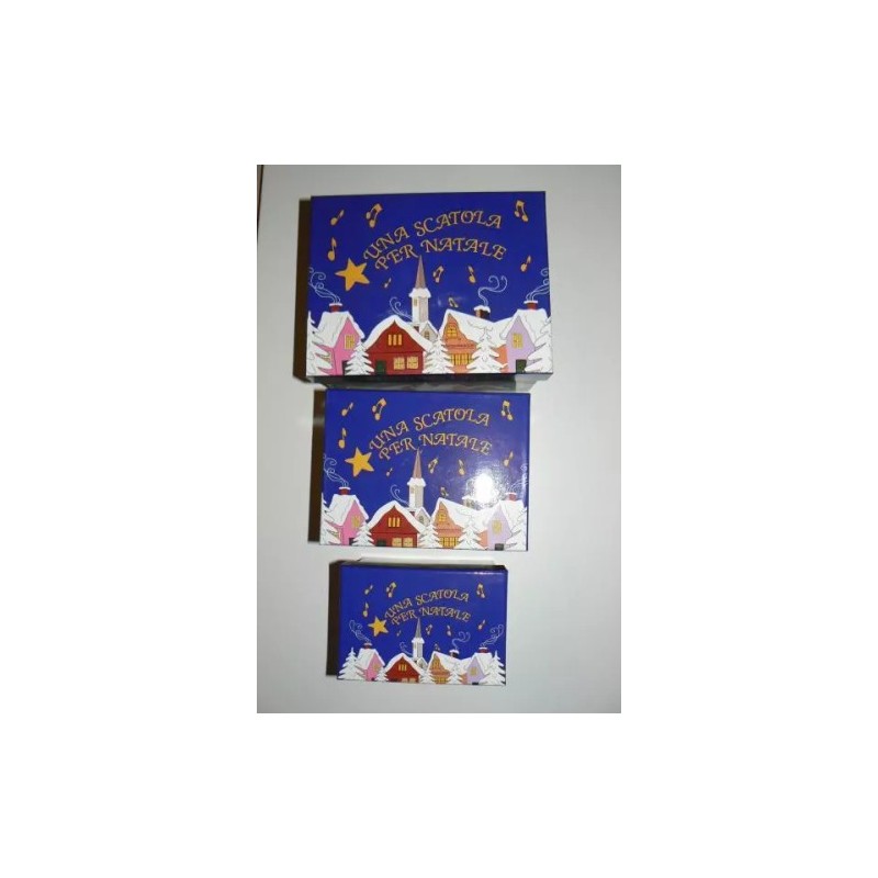 SET 3 SCATOLE REGALO NATALE varie misure