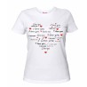 t-shirt bianca donna scritta i love you cuore idea regalo san valentino ti amo