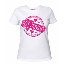 t-shirt bianca donna scritta i love you idea regalo san valentino cuore