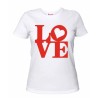 t-shirt cotone bianca donna scritta love idea regalo san valentino amore