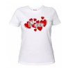 t-shirt donna manica corta scritta ti amo idea regalo san valentino amore cuore