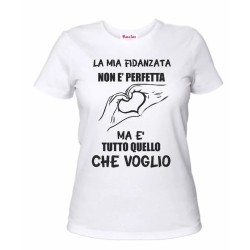 t-shirt donna scritta la mia fidanzata non e perfetta idea regalo san valentino