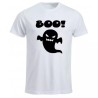 t-shirt maglia bianca uomo scritta boo fantasma halloween