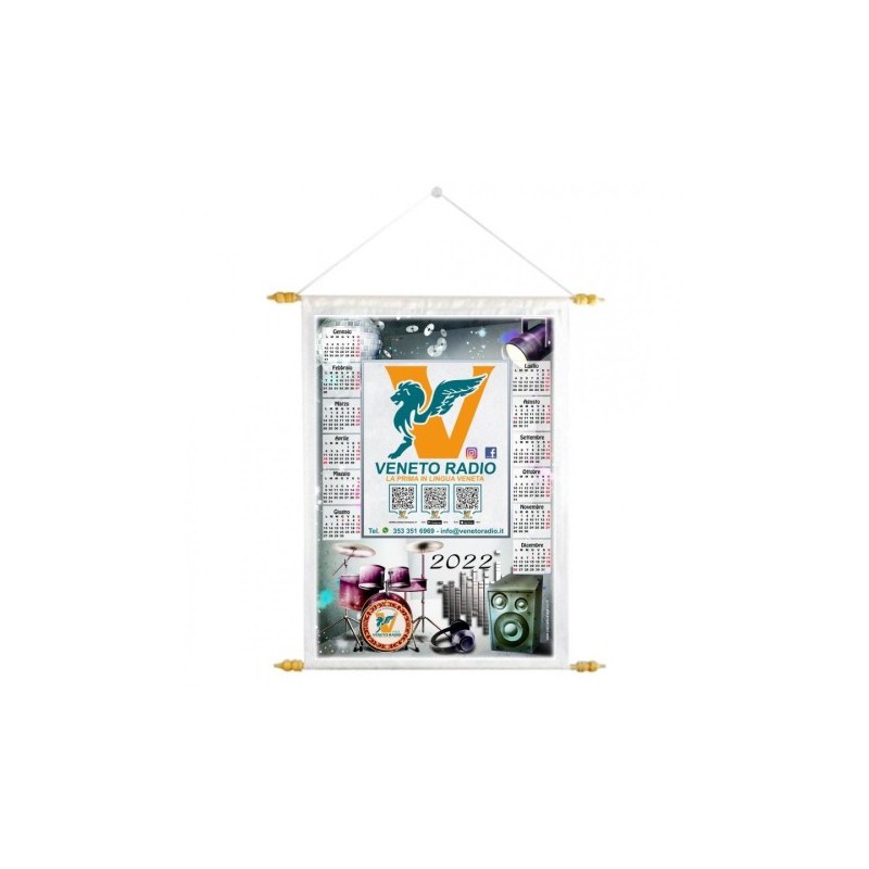 Calendario in tessuto veneto radio formato 33x45