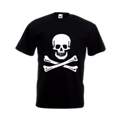 t-shirt maglia nera donna uomo disegno teschio morte idea regalo