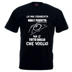 t-shirt uomo donna la mia fidanzata non e perfetta regalo san valentino cuore