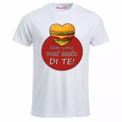 t-shirt uomo manica corta scritta non sono mai sazio di te regalo san valentino