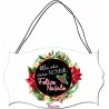 targa targhetta legno mdf 10,4X16,9 scritta alla mia cara nonna felice natale