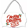targa targhetta legno mdf 10,4X16,9 scritta merry christmas zia buon natale