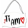 targhetta targa legno mdf 10,4X16,9 scritta ti amo san valentino regalo amore