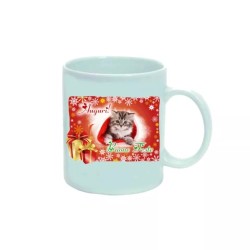 tazza 8 x 10 ceramica con gatto scritta buone feste natale regalo uomo donna