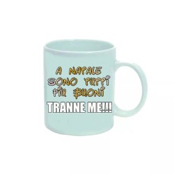 tazza 8 x 10 ceramica scritta a natale tutti buoni tranne me regalo uomo donna