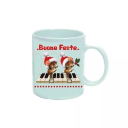 tazza 8 x 10 ceramica scritta buone feste natale regalo uomo donna