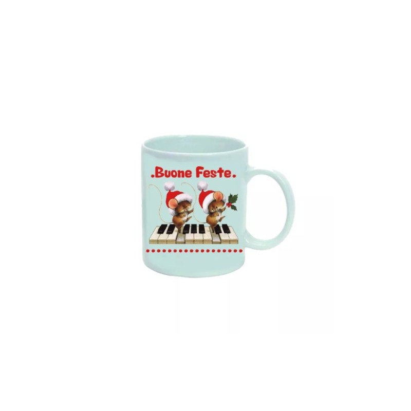 tazza 8 x 10 ceramica scritta buone feste natale regalo uomo donna