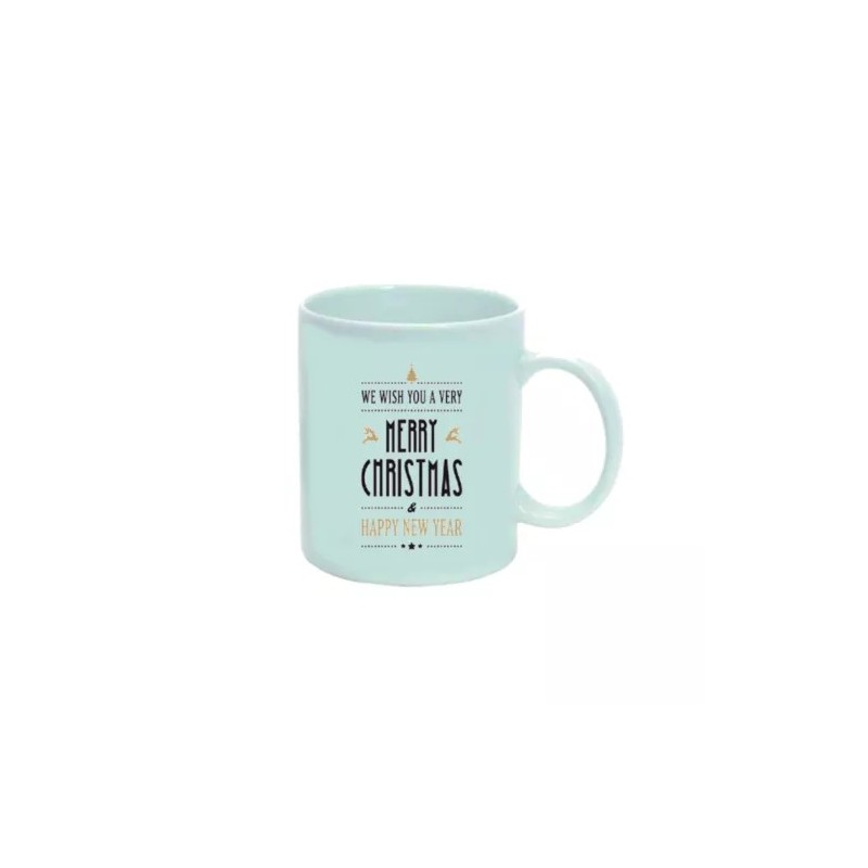 tazza 8 x 10 ceramica scritta merry christmas happy new year regalo uomo donna