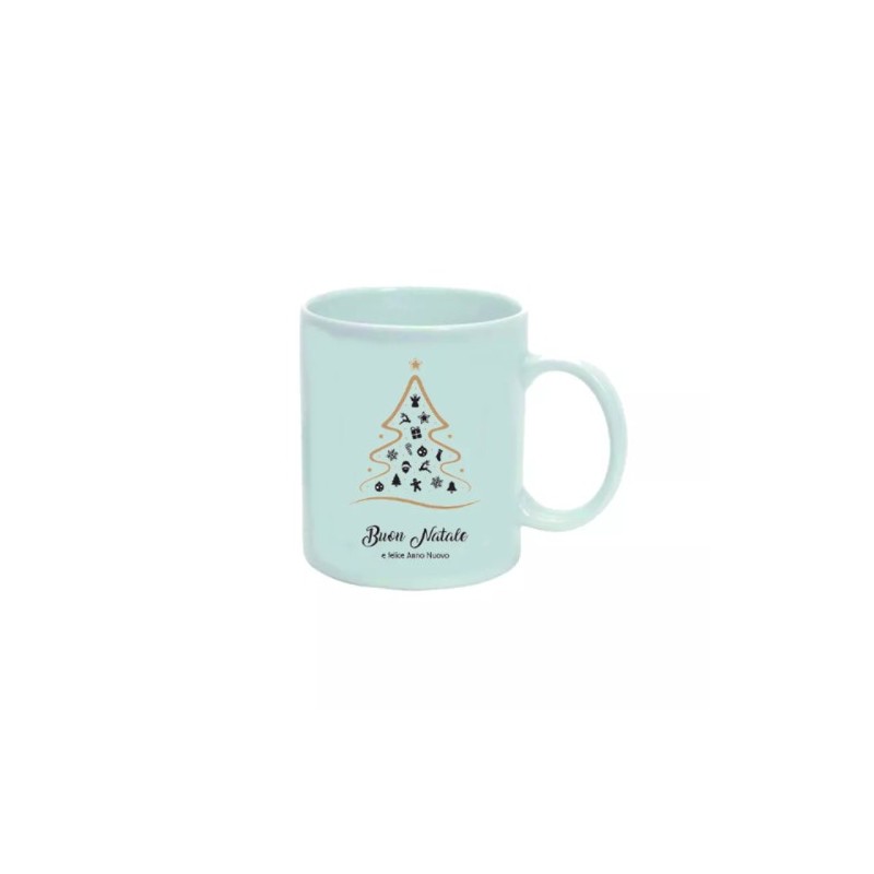 tazza 8 x 10 cm ceramica scritta buon natale felice anno nuovo regalo uomo donna