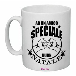 tazza 8 x 10 scritta ad un amico speciale buon natale regalo amicizia