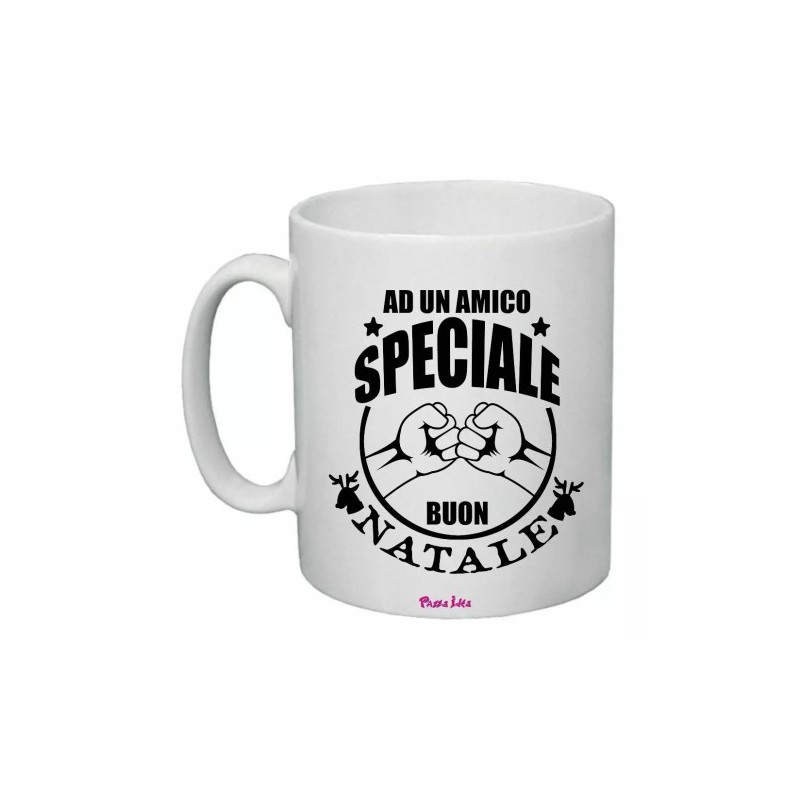 tazza 8 x 10 scritta ad un amico speciale buon natale regalo amicizia
