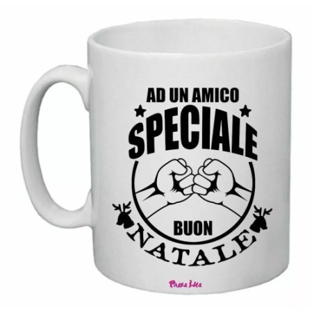 tazza 8 x 10 scritta ad un amico speciale buon natale regalo amicizia