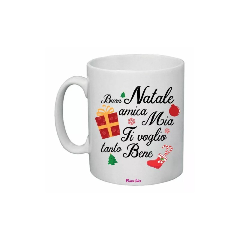 tazza 8 x 10 scritta buon natale amica mia ti voglio bene regalo natale amicizia