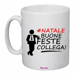 tazza 8x10 ceramica natale buone feste collega regalo azienda colleghi amici