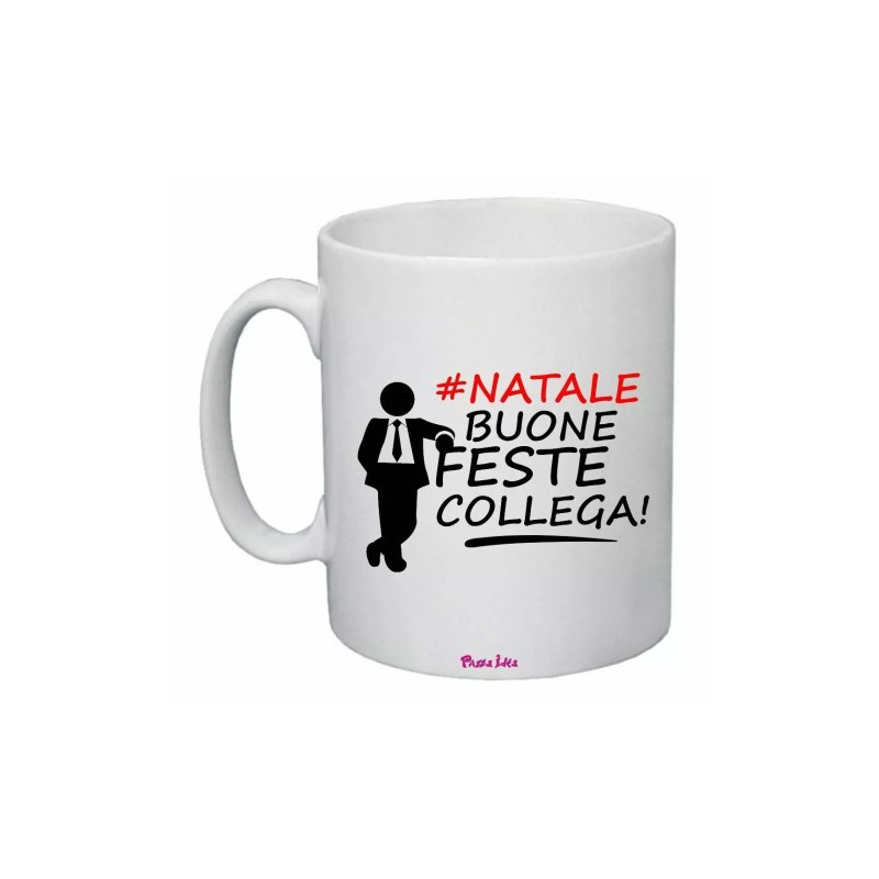 tazza 8x10 ceramica natale buone feste collega regalo azienda colleghi amici