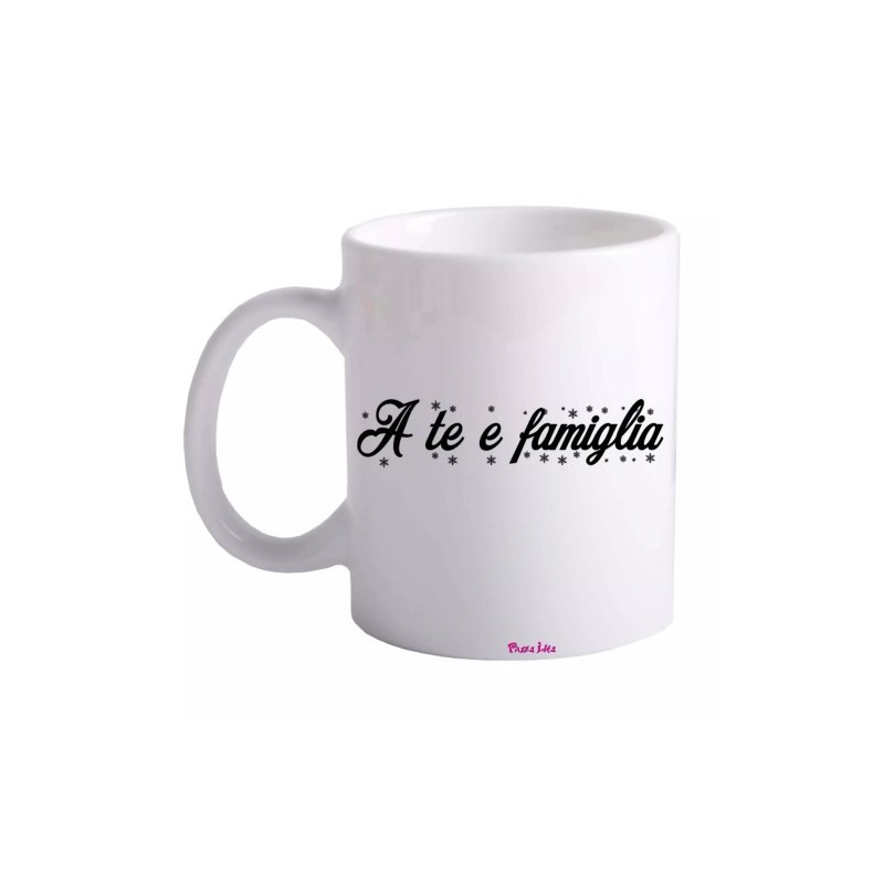 tazza 8x10 ceramica scritta a te e famiglia idea regalo natale festa