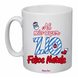 tazza 8x10 ceramica scritta al mio super zio felice natale feste regalo nipote