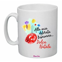 tazza 8x10 ceramica scritta alla mia adorata bisnonna natale feste regalo nipote