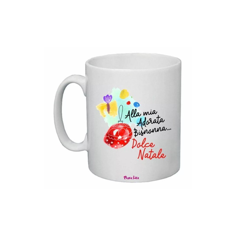 tazza 8x10 ceramica scritta alla mia adorata bisnonna natale feste regalo nipote