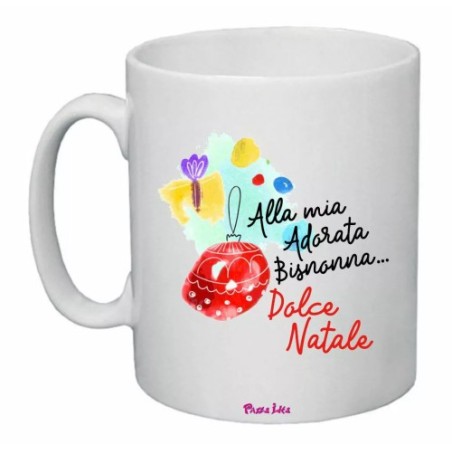 tazza 8x10 ceramica scritta alla mia adorata bisnonna natale feste regalo nipote