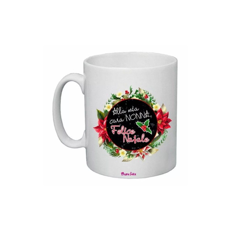 tazza 8x10 ceramica scritta alla mia cara nonna felice natale regali nipoti