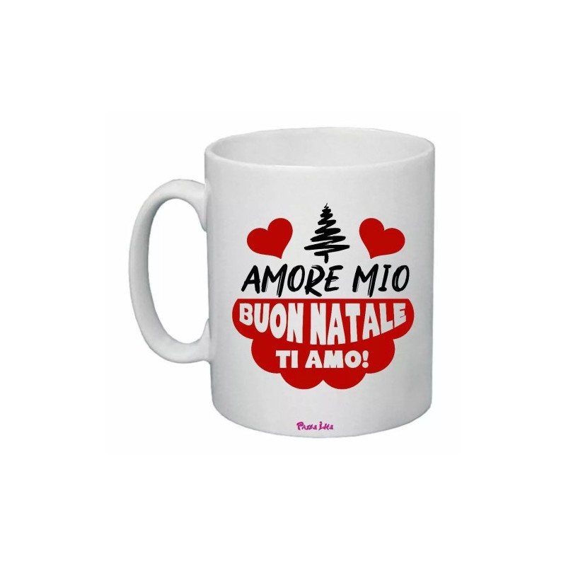 tazza 8x10 ceramica scritta amore mio buon natale ti amo regalo
