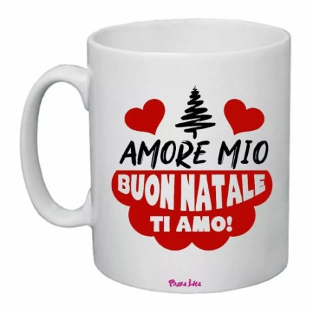 tazza 8x10 ceramica scritta amore mio buon natale ti amo regalo