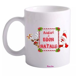 tazza 8x10 ceramica scritta auguri di buon natale regalo idea festa
