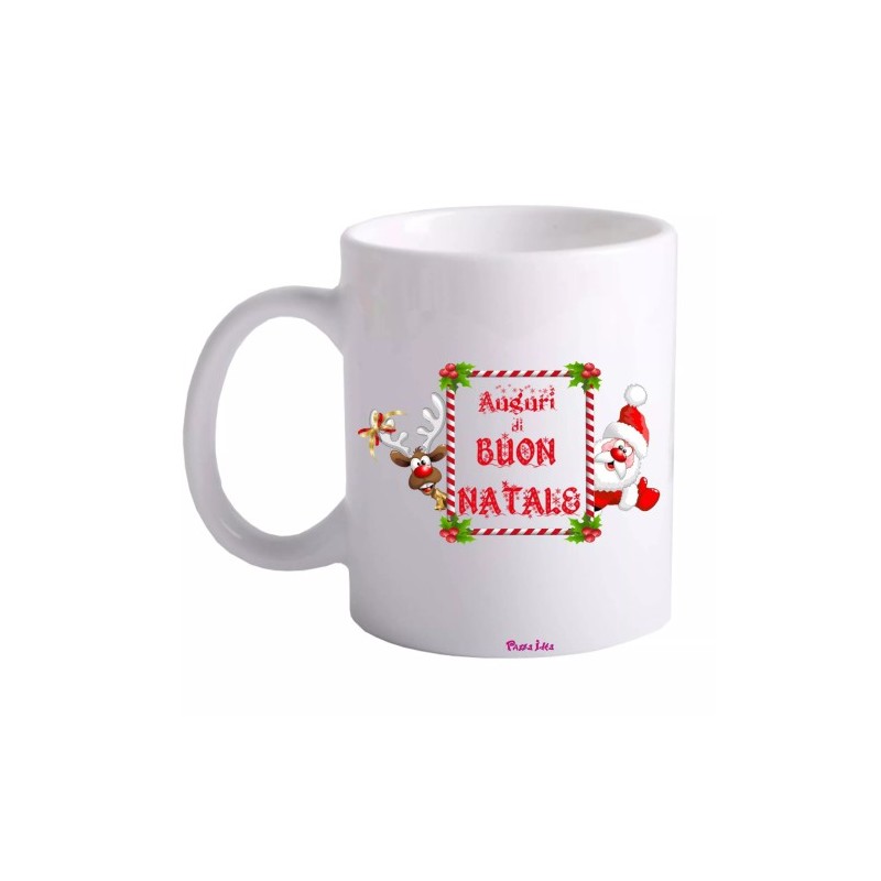 tazza 8x10 ceramica scritta auguri di buon natale regalo idea festa