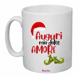 tazza 8x10 ceramica scritta auguri mio dolce amore regalo buon natale feste
