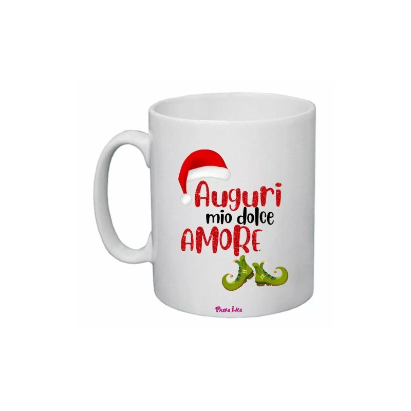 tazza 8x10 ceramica scritta auguri mio dolce amore regalo buon natale feste