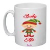tazza 8x10 ceramica scritta baby elfo regalo idea festa natale famiglia