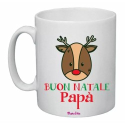 tazza 8x10 ceramica scritta buon natale papa' natale regalo figlio festa