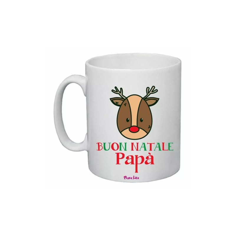 tazza 8x10 ceramica scritta buon natale papa' natale regalo figlio festa