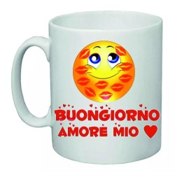 tazza 8x10 ceramica scritta buongiorno amore mio idea regalo san valentino