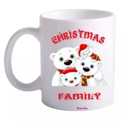 tazza 8x10 ceramica scritta christmas family regalo idea festa natale