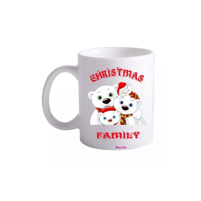 tazza 8x10 ceramica scritta christmas family regalo idea festa natale